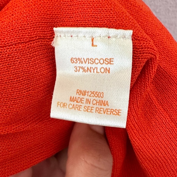 Y2K Torn by Ronny Kobo Alberta Knit Dress Orange Size Large - Picture 5 of 10